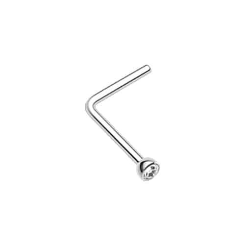 silver safari spokane valley mall 20G Surgical Steel Nose Stud “L” Shaped